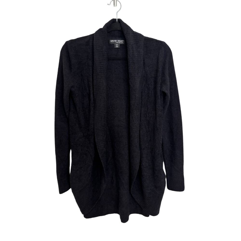 Barefoot Dreams Cardigan Womens XS/S Circle Cardi CozyChic Lite Sweater Black